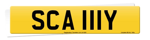 Registration number SCA 111Y